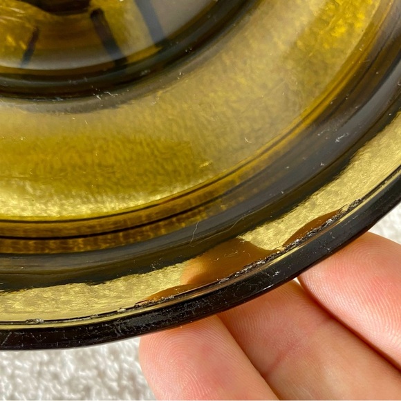 Vintage MCM Smoky Glass Ashtray Trinket Dish Glass Decor - Picture 6 of 14